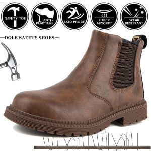 Safety Shoes High-top Labor Insurance Shoes Mens Boots Anti-smashing Wear-resistant Non-slip Waterproof and Oil-resistant Labor Protection Safety Work Safety Shoes