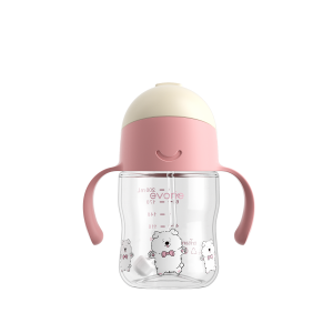 Evorie Tritan Weighted Straw Sippy Cup with Handles for Baby and Toddler 6 months+ 200mL Infant Straw Water Bottle | Richell Bbox Pigeon Avent Hegen