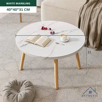 Elegant triangular coffee table with solid wood legs and a non-slip mat suitable for the living room.