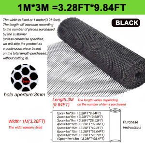 【HOLE 3/6/8MM】Plastic Screen Mesh - 3M/5M/8M/10M Chicken Wire Fence Mesh Protective Net Wire Mesh