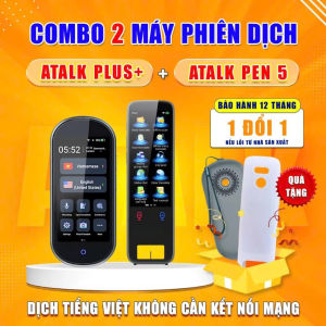 COMBO 2 Máy Phiên Dịch 2 Chiều ATalk Plus+ ATalk Pen 5Thông Dịch Đa Ngôn NgữDịch Nhanh Rõ Nghĩa