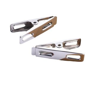 Seeko 20Pcs Clothes Clips Stainless Steel Metal Sealing Clip Socks Clothing Pegs for School Office