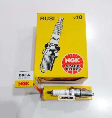 ( NGK ) 10 PCS 1 KOTAK BUSI D8EA BUSI MOTOR GL PRO MAX / MEGA PRO / TIGER / THUNDER 125 / SCORPIO Z / CB125 / NSR150