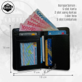 KAHASIL Dompet Lipat Pria Berdiri 3/4 Tanggung Bahan Kulit PU Leather KHDP03. 