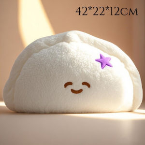 Kawaii Dumpling Shaped Plush Pillow Soft Stuffed Cushion with Cute Face Designs Cute Plush Doll
