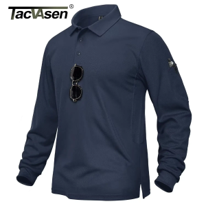 TACVASEN Men Outdoor T-shirts Work Polos Summer Quick Dry T-shirts Long Sleeve Lightweight Golf T-shirts Tee Tops2026