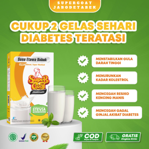 Supergoat Stevia Original 1 Box Susu Bubuk Etawa Asli Bantu Atasi Gula Tinggi Diabetes Dairy Milk