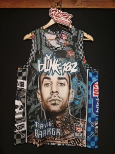 BLINK 182 Travis Barker Tank Top Jersey Imported Premium Air cool fabric
