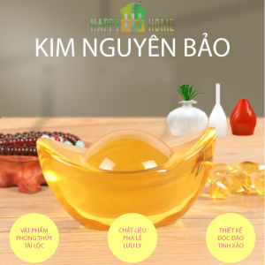 Set 10 Viên Kim Nguyên Bảo - Thỏi Vàng Pha Lê Phong Thủy Thần Tài May Mắn
