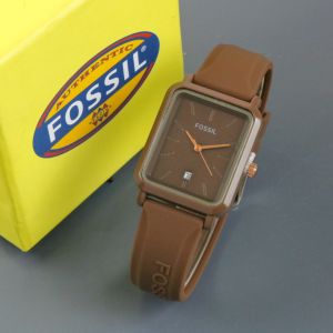 Box Exclusive Jam Tangan Fos Kotak Panjang SV-859EA / Jam Tangan Fashion Wanita Tali Rubber Diameter 32cm