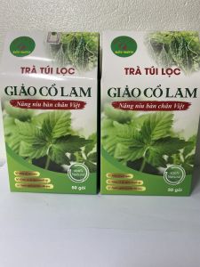 Combo 2 hộp trà giảo cổ lam trà túi lọc giảo cổ lam Bảo Khang ổn định huyết áp giảm mỡ máu phòng và hỗ trợ xơ vữa mạch máu bình ổn huyết áp