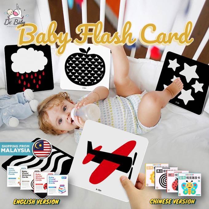 Montessori Baby Flash Card Baby Sensory Cards High Contrast Visual