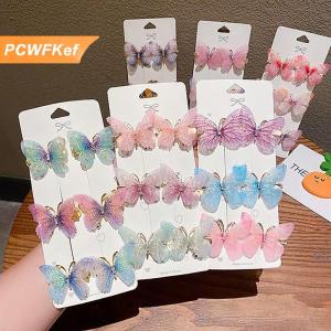 【PCWFKef】 Ngẫu nhiên Bướm đầy màu sắc Kẹp Tóc Cô Gái Tóc Clip barrettes phụ nữ tóc ngọt ngào trang trí cầu vồng Mũ nón thời trang phụ kiện tóc
