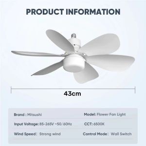 Anymore Ceiling Fan With Light Led E27 Three Color Lights Modern Ceiling Light Remote Control Lamp For Room 2 in 1 Chandelier Fan Lights