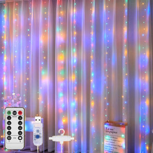 SANX 300LED 3M LED Garland Curtain Lights Fairy String Remote Control USB Christmas Lamp Holiday Decoration for Home Bedroom Window