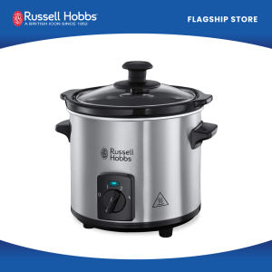 Russell Hobbs 25570-56 Compact Electric Slow Cooker with Keep Warm Function l 2L Ceramic Pot 3 Heat Settings