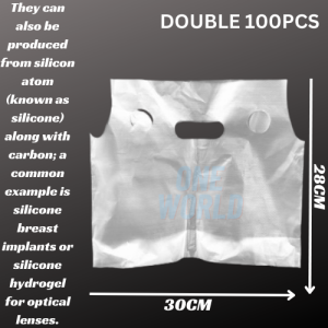 *NL 100pcs Milk Tea Bag Single / Double Take out Plastic Bag for Milk Tea Quality milktea plastic bag