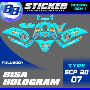 Decal Scoopy BISA HOLOGRAM Full Body Full Blok Dekal Sticker Scoopy FI 2013 2014 2015 2016 Scp 20