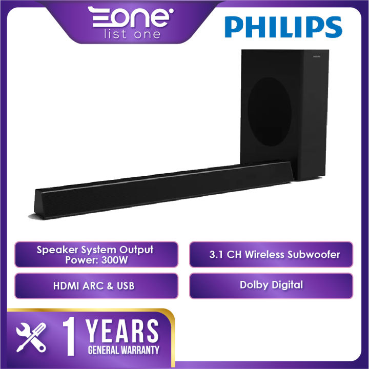Philips Bluetooth Soundbar Speaker HTL3320 CH Wireless