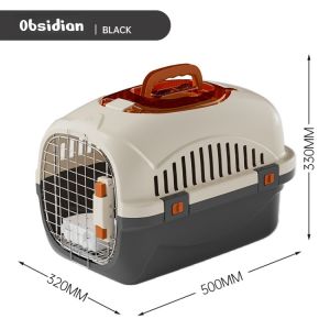 Pet Carrier Air Portable Cage For Cat Dog Flight Case Outdoor Carry Travel W Sunroof Large