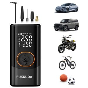 Tire Inflator Portable Air Compressor Portable Cordless Mini Air Pump with Digital Pressure Gauge Inflator 150PSI Fast Inflation and Automatic Closing Function Tire Pump Suitable for Car Motorcycle Bicycle Ball