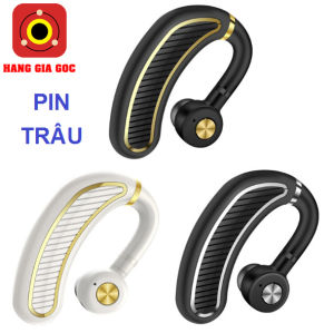 Tai nghe bluetooth K21 pin lớn 300mAh mỗi lần sạc nghe được 30 tiếng đàm thoại to rõ thích hợp chạy xe công nghệ - Tai nghe móc tai cao cấp