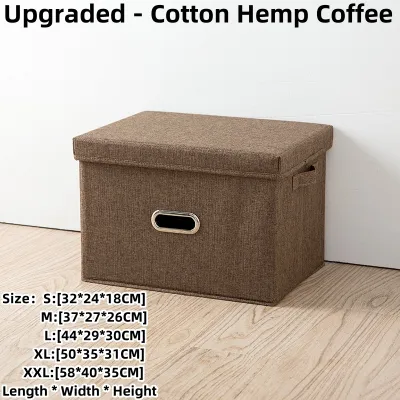 Foldable Storage Box with Removable Cover Organizer Box Kotak Simpan Baju Basket Closet Wardrobe Organizer 收纳箱