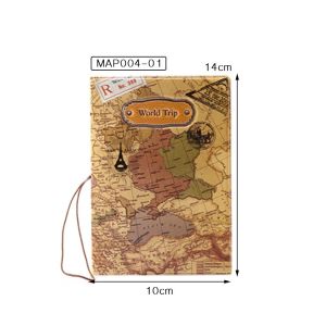 Dompet Paspor Travel Cover Passport World Map Assport Case Cover Sampul Paspor Document Organizer Pelindung Passport Anti Slip Bahan Pvc