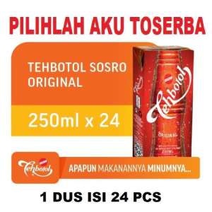 Teh Botol Sosro Kotak Original 250 ml - ( HARGA 1 DUS ISI 24 pcs )