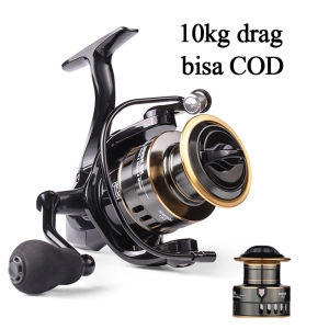 Reel Pancing Murah 10kg drag Tarikan HE500-7000 Gagang CNC Spul Logam Rol Gulung Air Asin Gulungan Senar Pancing fishing reel