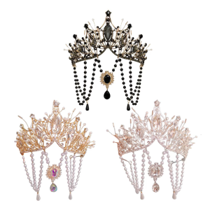 Exotic Durability Tassels Crowns Unique Styles Women Headpiece Alloys Headwear for Photography Stage Props