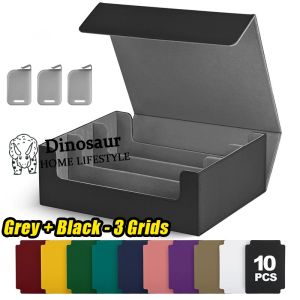 🇸🇬 READY STOCK PU Leather Trading Card Storage Box with Dividers Large Capacity Waterproof Card Organizer Case Fits 1800/2400+ Cards for Pokemon TCG Game Collectible Cards