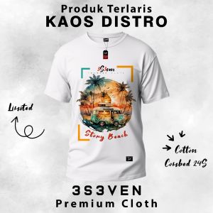 T-shirt Baju Kaos Distro Premium laki laki Dewasa klasik cotton 24 S -  3S3ven Clothing Official