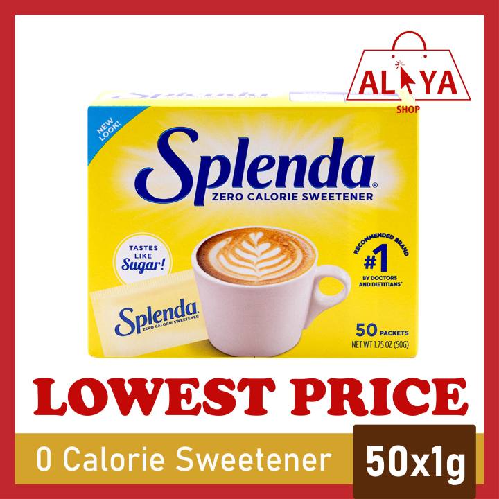 Splenda Zero Calorie Sweetener 50 packets - Single Serve Packets - No ...