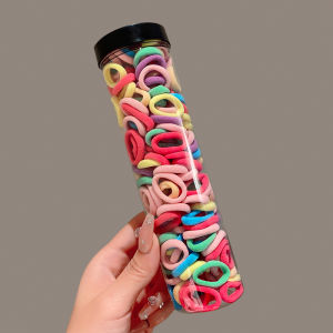 100 Pcs/set Colorful Kids Hair Korean Cute Thumb Small Size Ties Baby Scrunchies Fashion Accessories