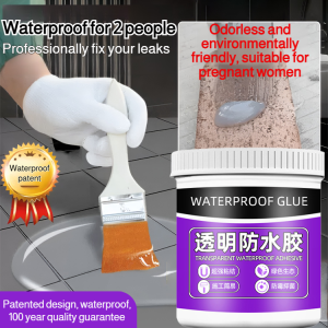 Transparent Waterproof Sealant For Bathroom Kitchen Roof Leak Repair No Demolition Required Crystal Clear Leak Repair Bathroom Waterproofer Exterior Wall Protection Crystal Clear Adhesive Transparent No Demolition Flexible