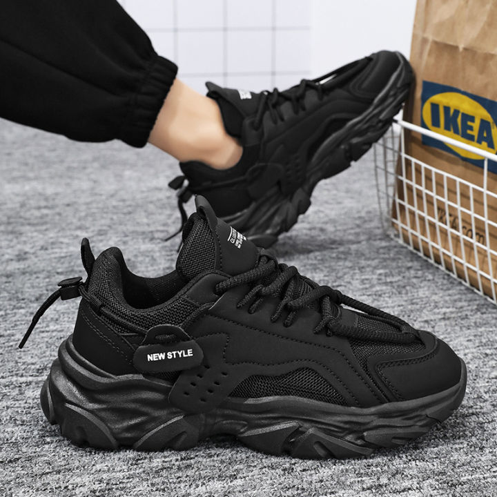 Sports Shoes Black Sneakers Running Black Plain Sport Running