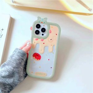 DEAMOR Case Xiaomi Redmi A1 10 5G 10C Note 10 Note 10S Note 10 Pro Note 10 5G Note 11 Note 11E Note 11S Note 11 Pro 4G 5G Poco M3 Pro 5G Poco M4 Pro 4G Poco M5S Poco X3 Pro NFC Casing Cute Donat Monster Camera Protection 3D