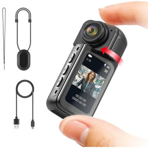Thumb Camera 2.7K Mini Wifi Action Camera 180° Rotate Sport Cam DV Cycling Recorder Magnetic Attraction Outdoor Small Camcorder