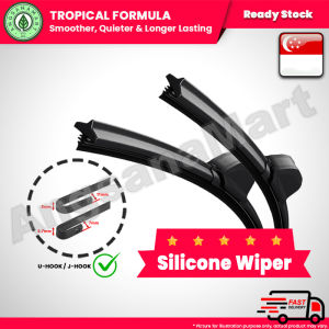 Genuine Silicone Wiper 14" to 28"  U hook Adaptor Wipers Universal Application for most vehicles