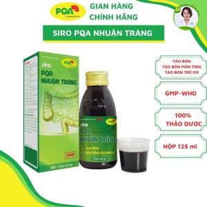 Siro Nhuận tràng PQA dùng cho người lớn và trẻ em bị táo bón giúp nhuận tràng giảm táo bón hỗ trợ điều trị táo bón táo bón lâu ngày. Hộp 125ml