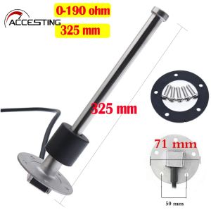100mm-500mm 5-hole 0-190ohm Fuel Level Sensor Marine Boat Car Truck RV Water Fuel Tank Level Gauge Sensor Fuel Sender Unit Stainless Steel IP67 Corrosion Resistance Fuel Level Senser 240-33ohm