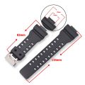 Silicone Strap for Casio G-Shock GA-100/110/140/200/400/700 800 GD-100/110/120 Men Replacement Black Gold Buckle Watch Band 16mm. 