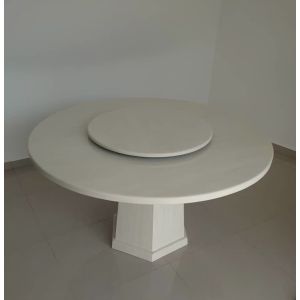 Everland Round Marble Table Meja Makan Marble Bulat Dining Set Bulat with Round Table 4.5ft 5ft Marble Table Meja