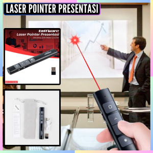 FAST DELIVERY Taffware Laser Pointer Presentasi Remote Wireless Jarak Jauh USB Cas 200 Meter 2.4GHz