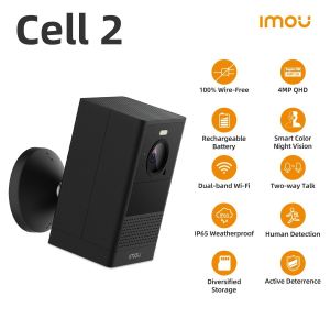 IP Camera Outdoor IMOU CELL 2 4MP QHD Wifi Kamera CCTV With Battery