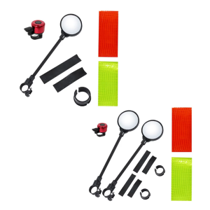 Adjustable Handlebar Rearview Mirror Wide Angles Rear View Bike Mirror Replacement Universals Bike Mirror Easily Install