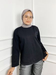 Baju Atasan Wanita Terbaru RAINBOW BLOUSE KATUN COMBED 24S Kaos Polos Cewek Lengan Panjang Jumbo