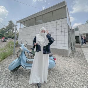 Inner Dress Span Aqila/Inner Span/ Inner Dress Lengan Panjang Sleveless/ Daleman Gamis Lengan Panjang/ Pakaian Wanita Dress Murah/ Long Dress Span