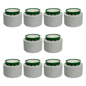 10Pcs Aquarium Fixed Rings Set Ceramic Aquarium Rings with Basket and Cotton Fillers Aquarium Accessories